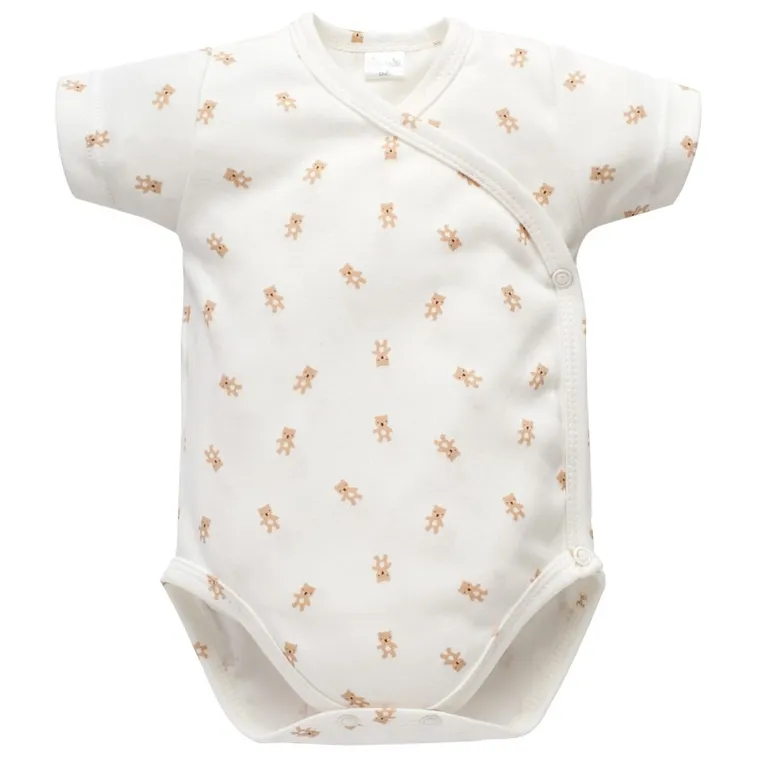 Body niemowlęce z krótkim rękawem, ecru, Pinokio