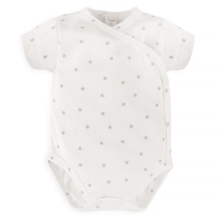 Body niemowlęce z krótkim rękawem, ecru, Pinokio