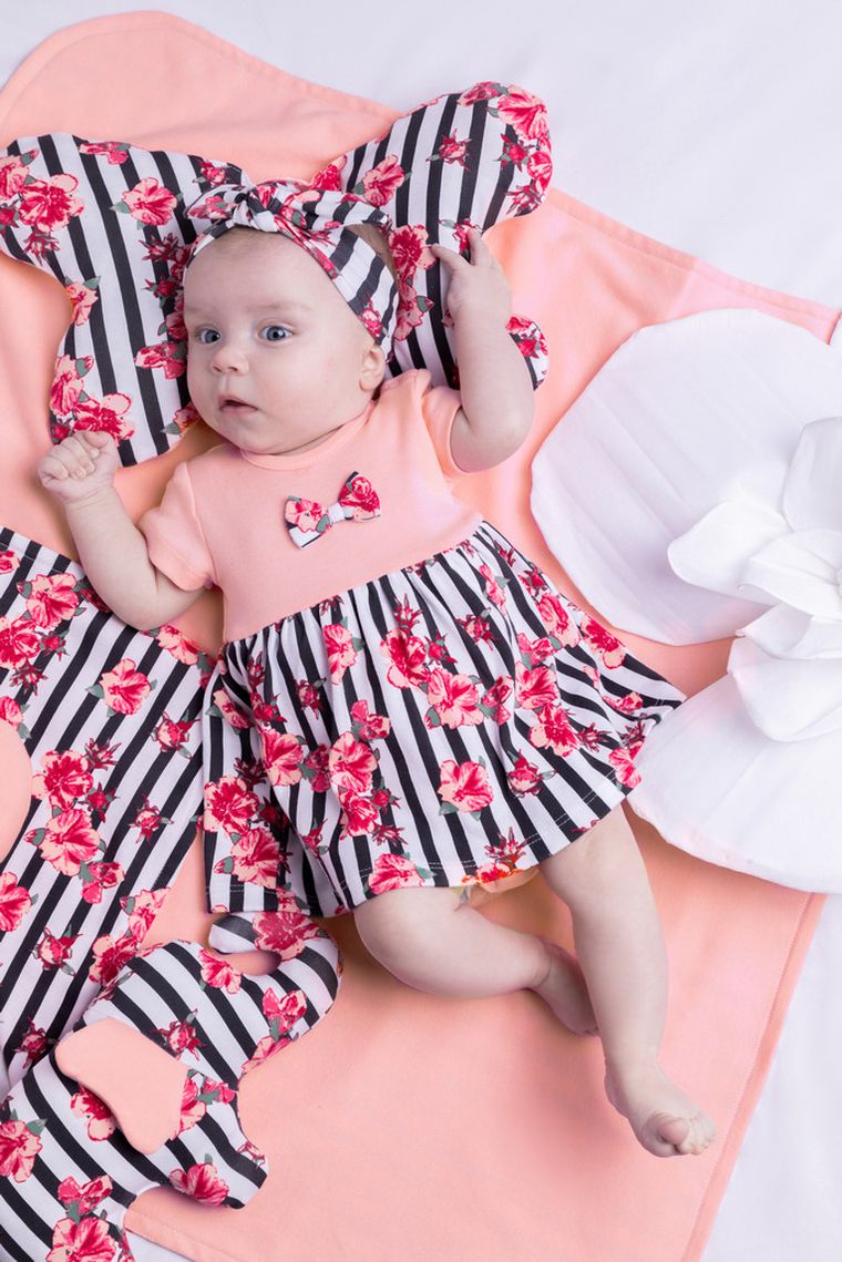 Body sukienka dziewczęce z krótkim rękawem, mix, Nicol