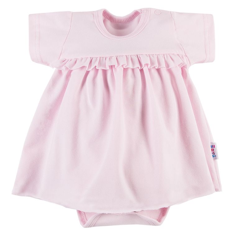 Body sukienka dziewczęce z krótkim rękawem, różowe, Eevi