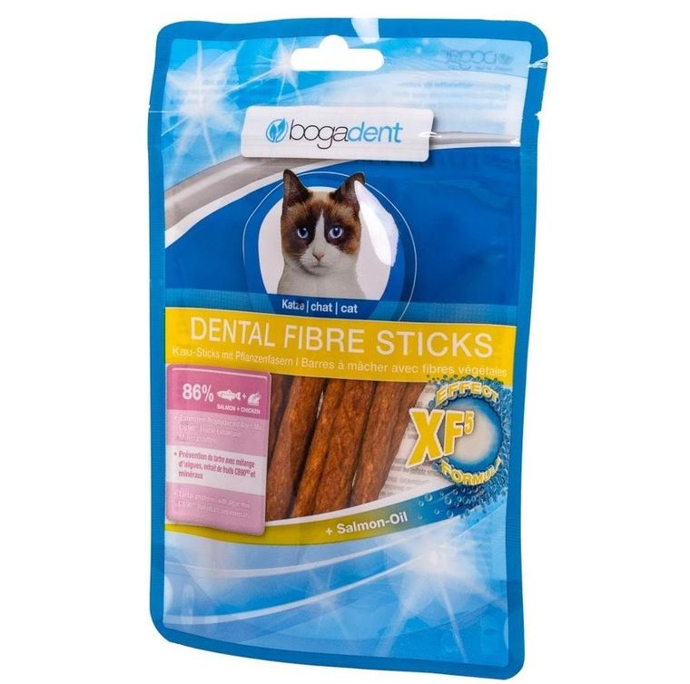 Bogar, Dental Fibre Sticks, łosoś, przysmak dla kota, 50g