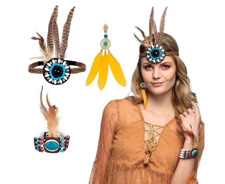 Boland, zestaw Hippie: opaska, kolczyki, bransoletka