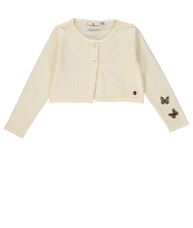 Bolerko dziewczęce, ecru, Tom Tailor