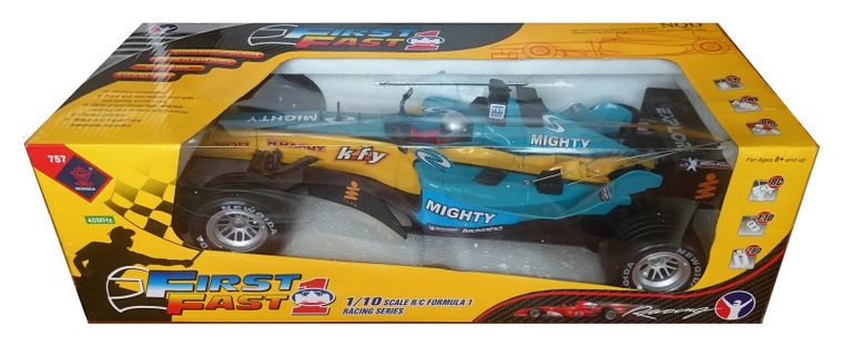 Bolid Formuła 1 NQD, pojazd zdalnie sterowany, niebieski, 1:10