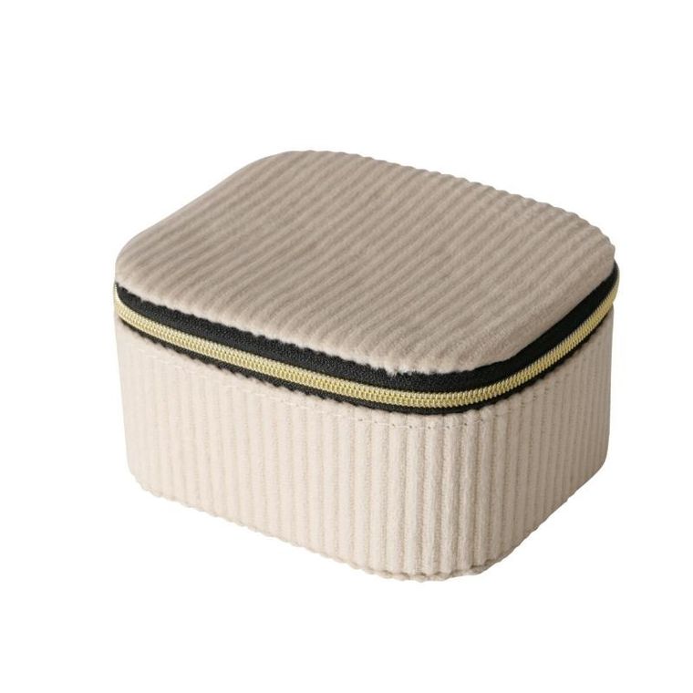 Boltze, Caja, pudełko na biżuterię, obite sztruksem, 12-10-6 cm