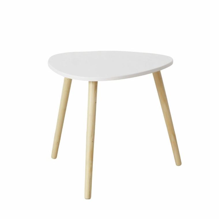 Boltze, drewniany stolik kawowy na 3 nogach, Visby, 45-48 cm