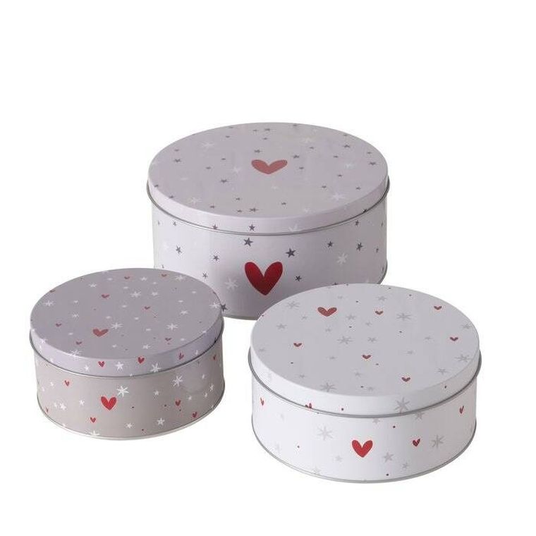 Boltze Home, Anella, zestaw trzech puszek do przechowywania, średnica 14-20 cm