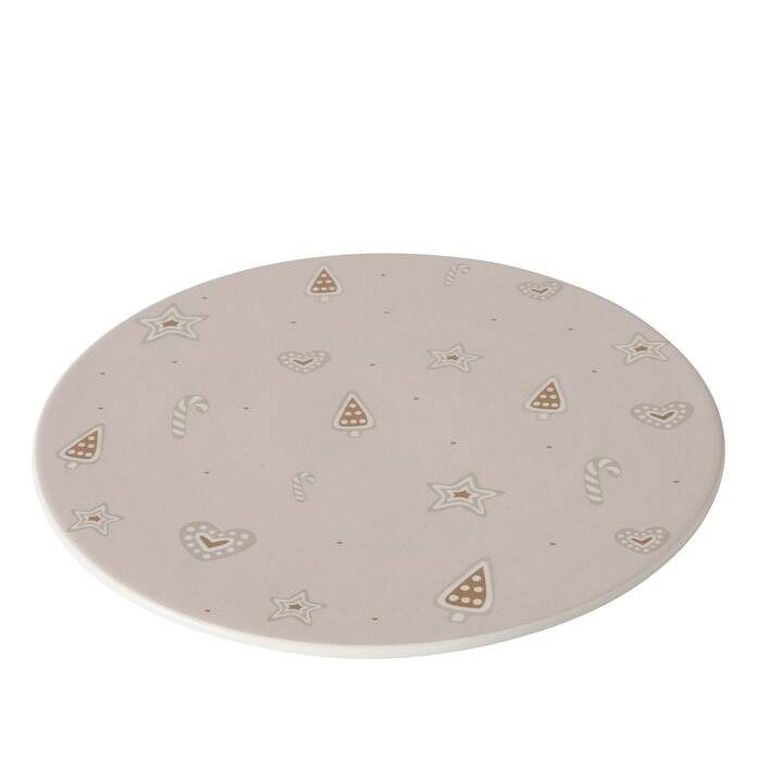 Boltze Home, Bakery, płaska patera ceramiczna, średnica 30 cm