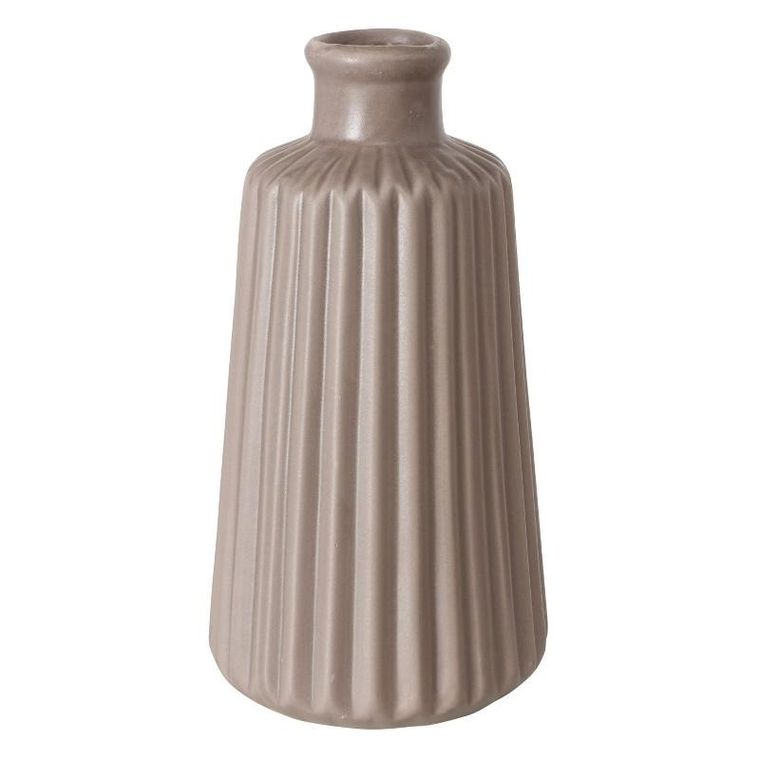 Boltze Home, ceramiczny wazon z tłoczonym wzorem, Esko, 18 cm