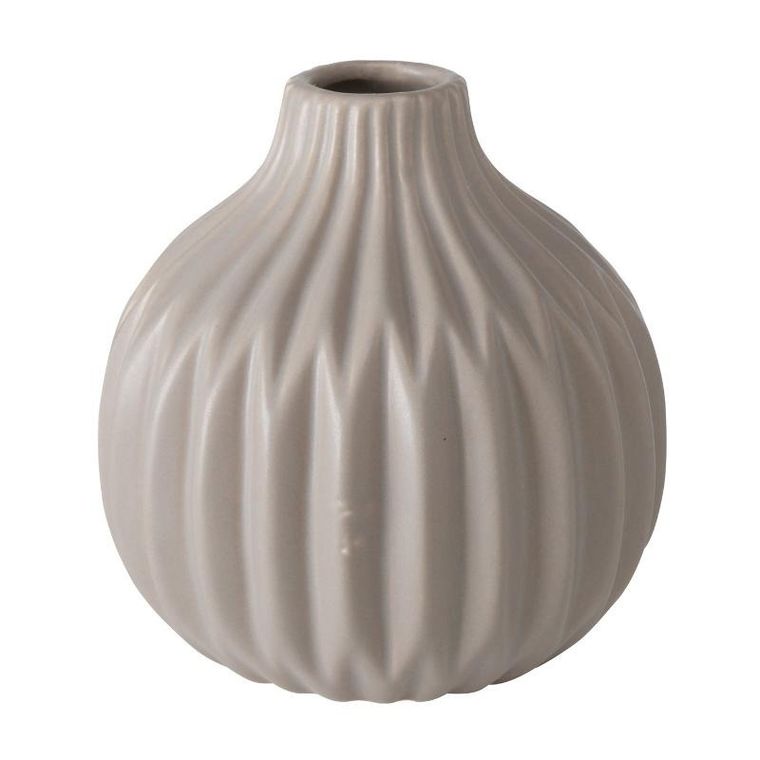 Boltze Home, ceramiczny wazon z tłoczonym wzorem, Esko, średnica 11 cm