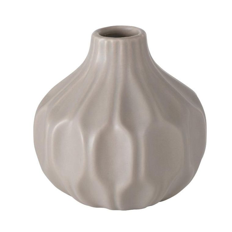 Boltze Home, ceramiczny wazon z tłoczonym wzorem, Esko, średnica 11 cm