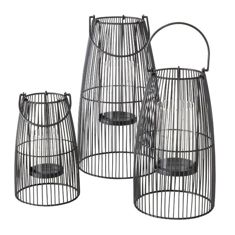 Boltze Home, Cinta, zestaw metalowych lampionów, 25 - 40 cm