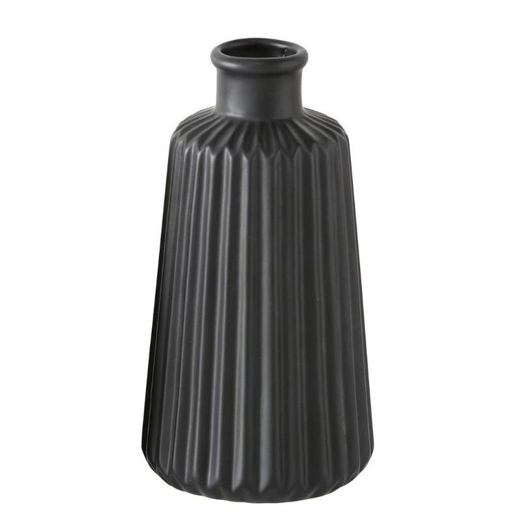 Boltze Home, dekoracyjny wazon ceramiczny w prążki, Esko