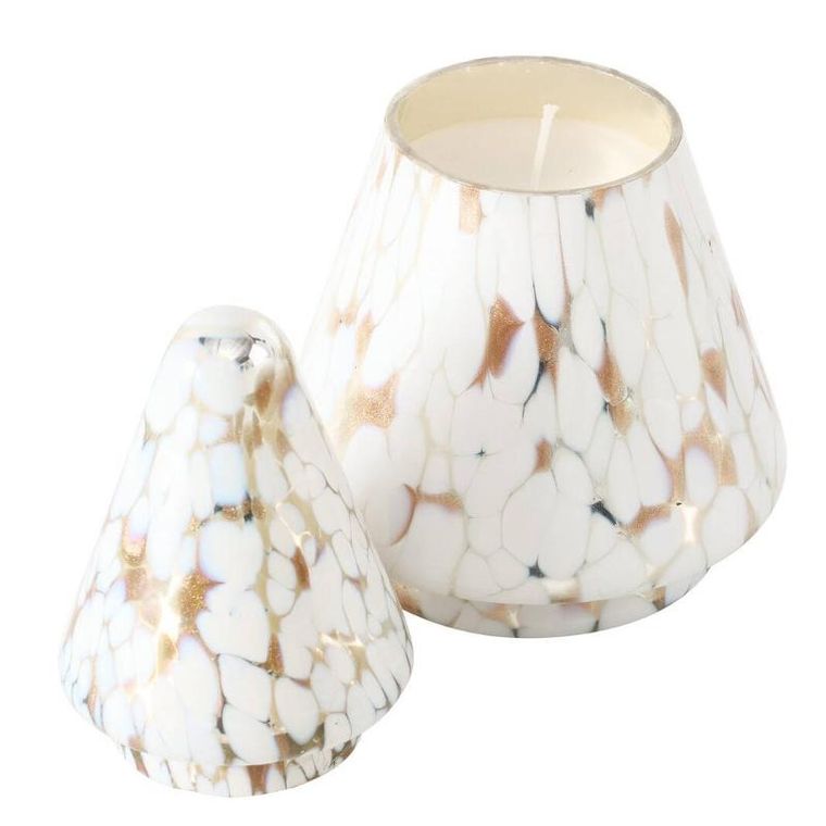 Boltze Home, Dotti, szklana świeca w kształcie choinki, 17,5 cm