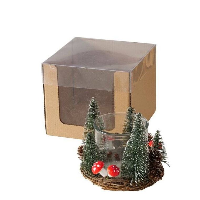 Boltze Home, Fairytale, świąteczny świecznik stroik, wys. 13,9 cm