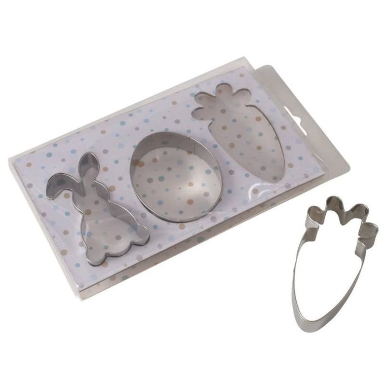 Boltze Home, foremki do ciastek wielkanoc: zajączek, jajko, marchewka, 3 szt.