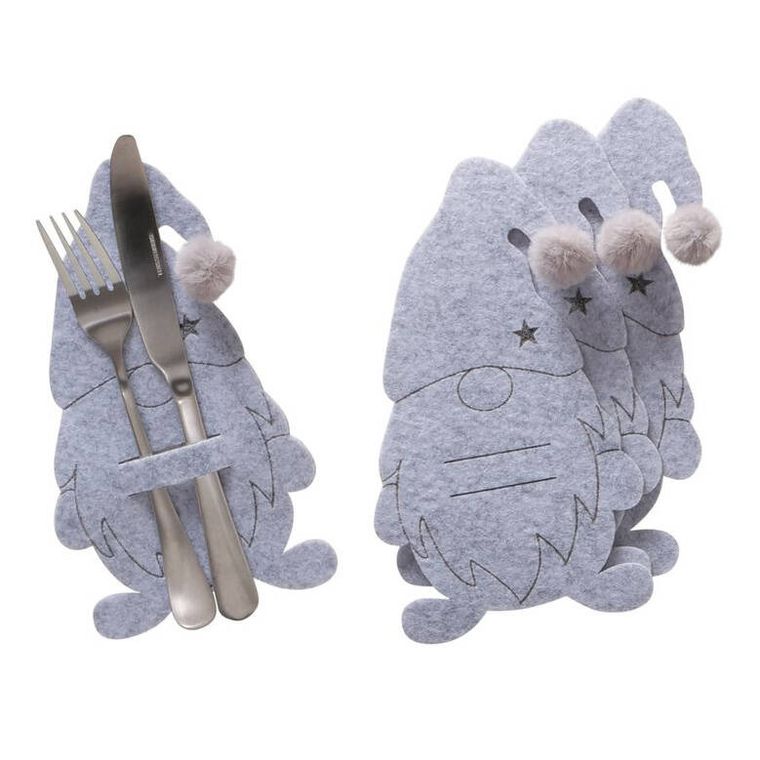 Boltze Home, Gnomy, kieszonki na sztućce filcowe, 4 szt.