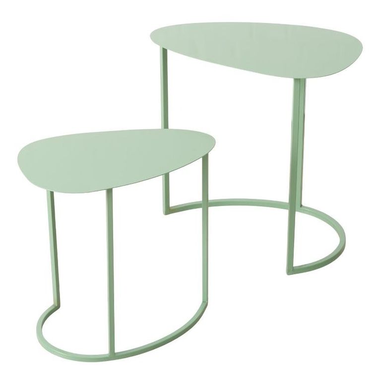 Boltze Home, Jerry, zestaw dwóch stolików kawowych, łezka, metalowych