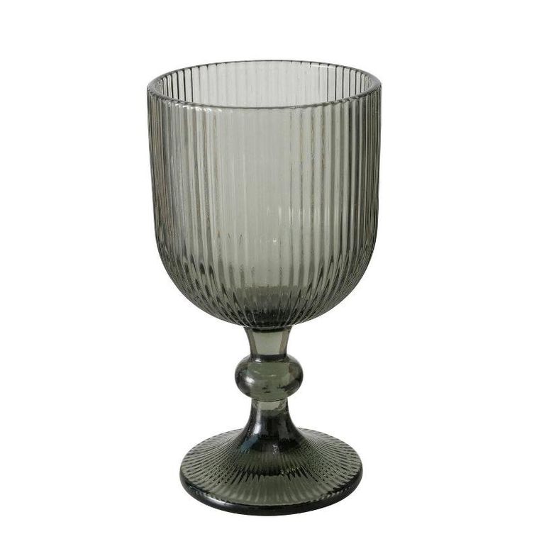 Boltze Home, kieliszek do wina z ryflowanego szkła, Rigano