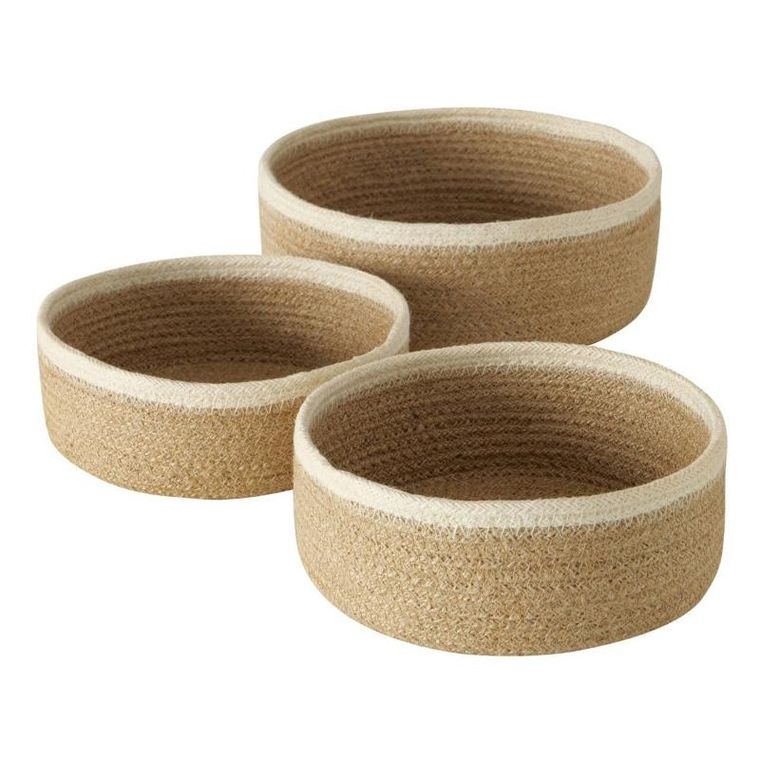 Boltze Home, kosze dekoracyjne Cunas, 3 szt., jutowe