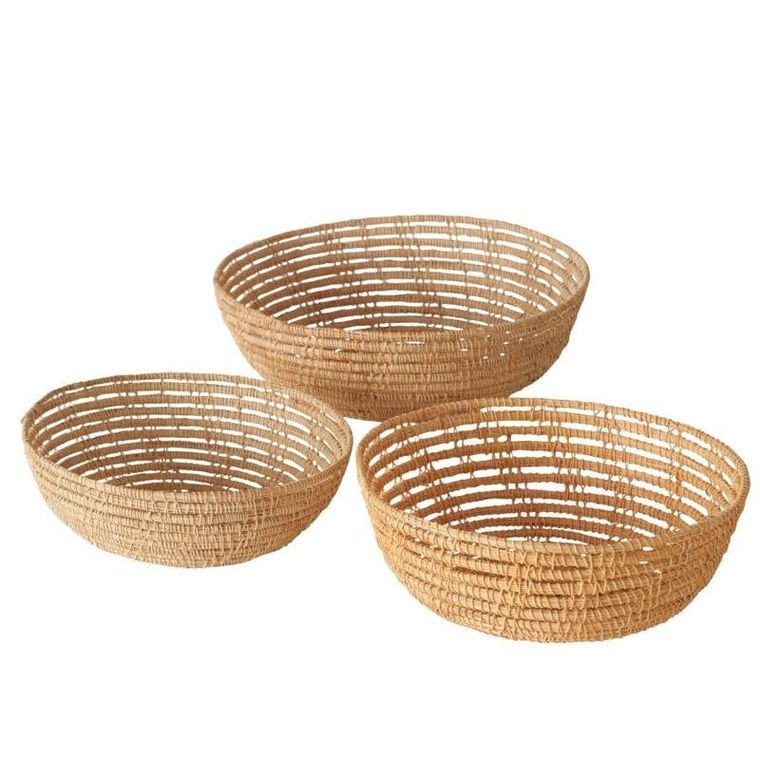 Boltze Home, koszyk pleciony palmina, 3 szt., Palma Areka