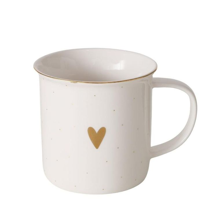 Boltze Home, kubek porcelanowy, ręcznie malowany, Dilara, 370 ml