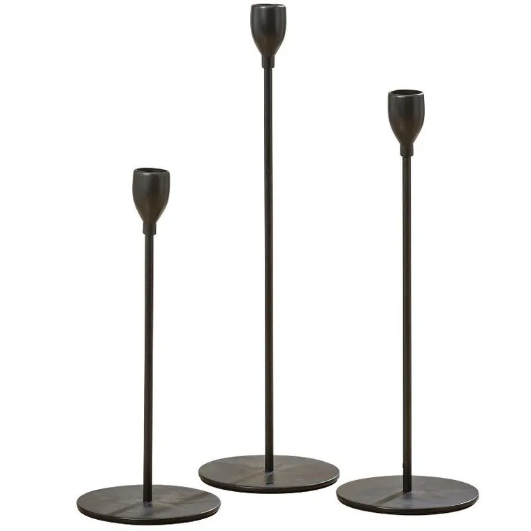 Boltze Home, Malte, metalowe świeczniki na świece obiadowe