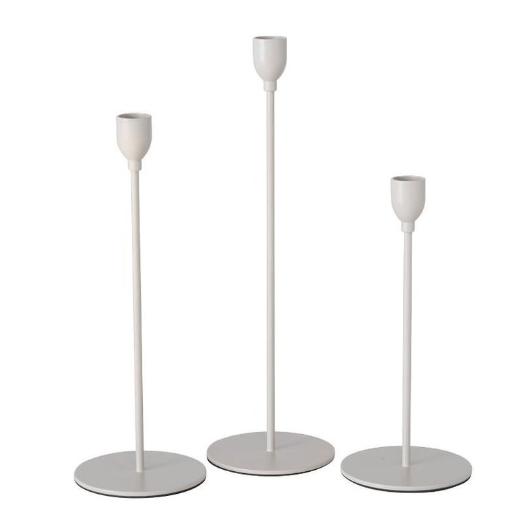 Boltze Home, metalowe świeczniki na świece obiadowe, Malte