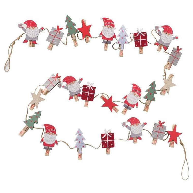 Boltze Home, Monti, kalendarz adwentowy z klamerkami