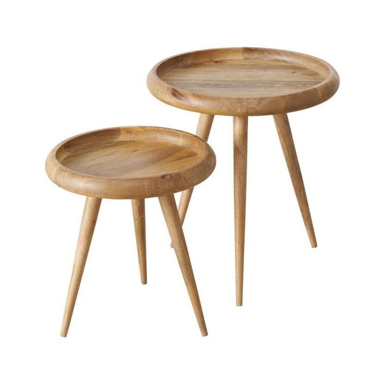 Boltze Home, stolik kawowy Herve, 2 szt., drewno mango
