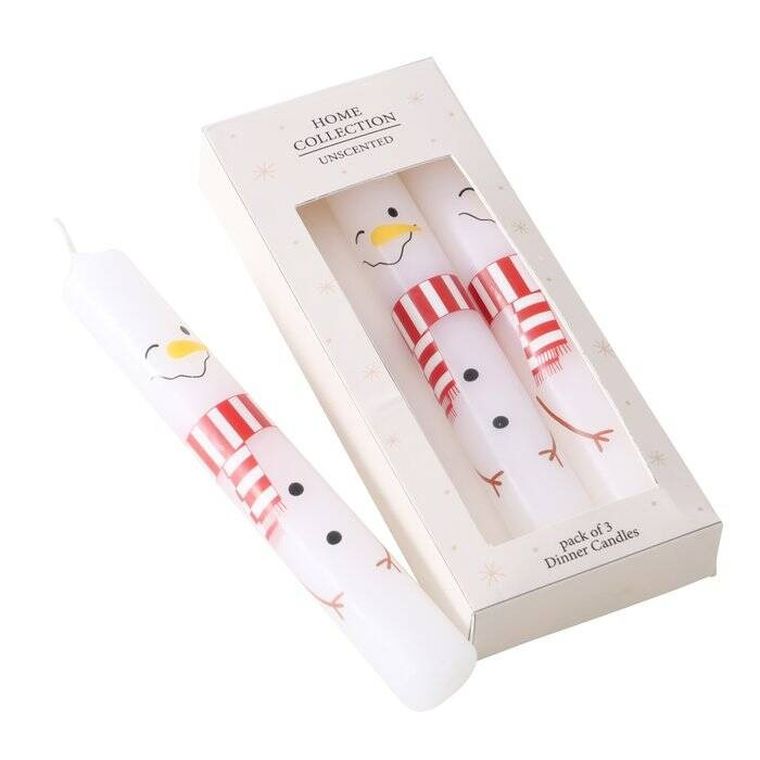 Boltze Home, świece stołowe z motywem świątecznym, 16 cm, 3 szt.