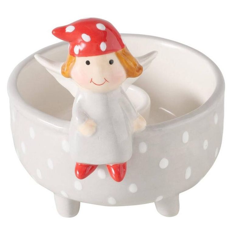 Boltze Home, świecznik z aniołkiem na pojedynczą świecę, Malena