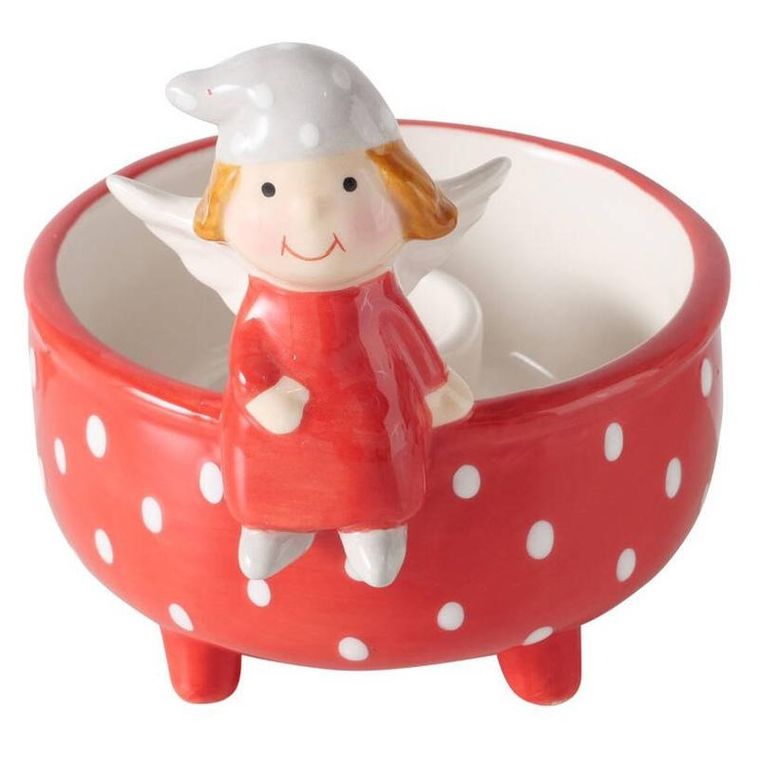 Boltze Home, świecznik z aniołkiem na pojedynczą świecę, Malena