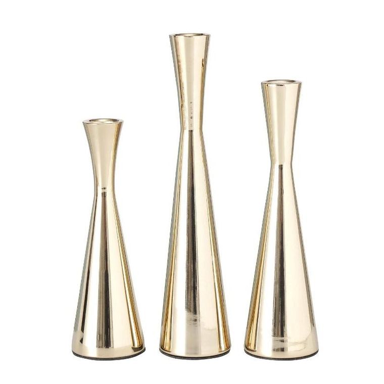 Boltze Home, świeczniki na jedną świecę, Cone, 3 szt.