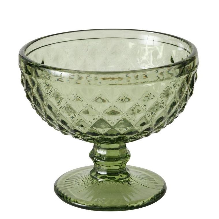 Boltze Home, szklany puchar do lodów, zielony, 250 ml