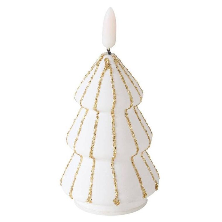 Boltze Home, Toris, świeca w kształcie choinki ze sztucznym płomieniem, 12 cm