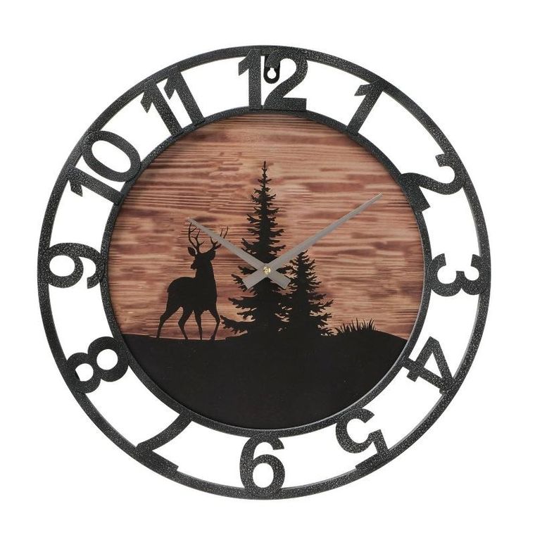 Boltze Home, zegar ścienny z zimowym motywem, Ludwig, średnica 45 cm