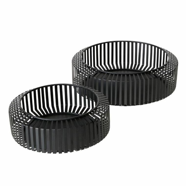 Boltze, metalowe miski ozdobne, Viki, 2 szt. ø 24-30 cm