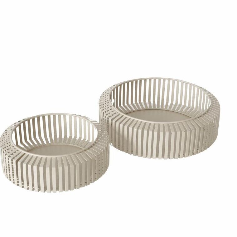 Boltze, metalowe miski ozdobne, Viki, 2 szt. ø 24-30 cm