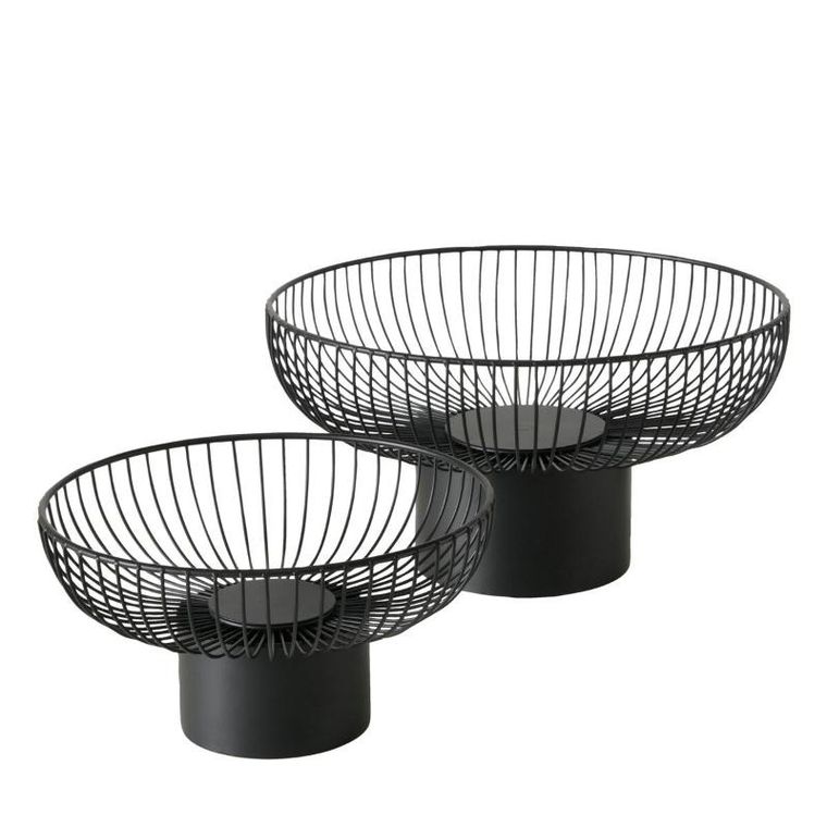 Boltze, patery metalowe na owoce, Cindy, 2 szt. ø 30-39 cm