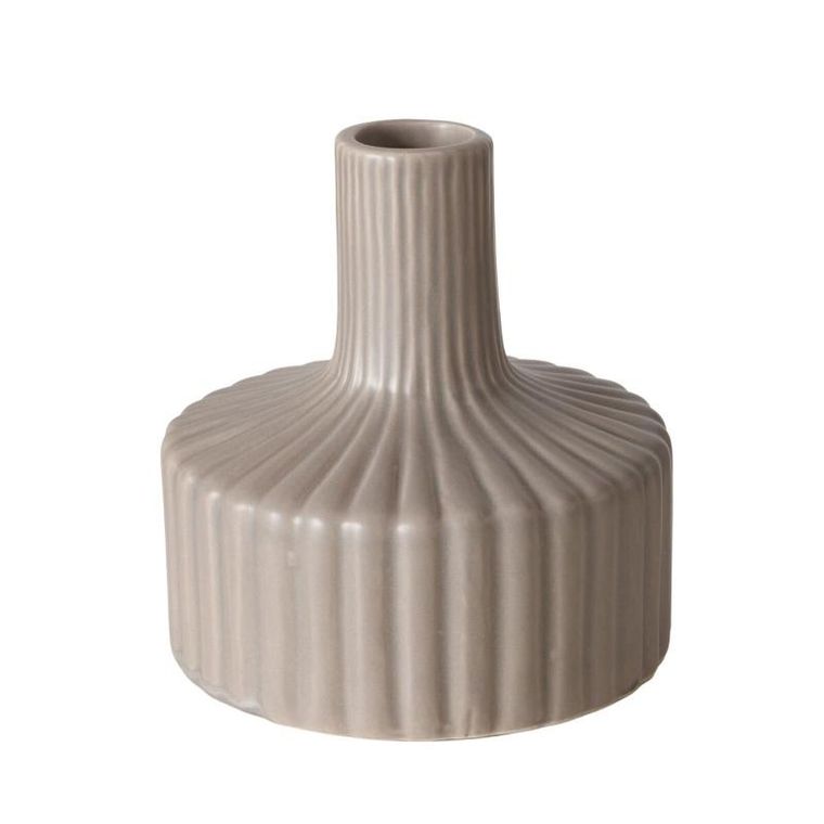 Boltze, prążkowany wazon w kolorze Nude Libelly, 11 cm