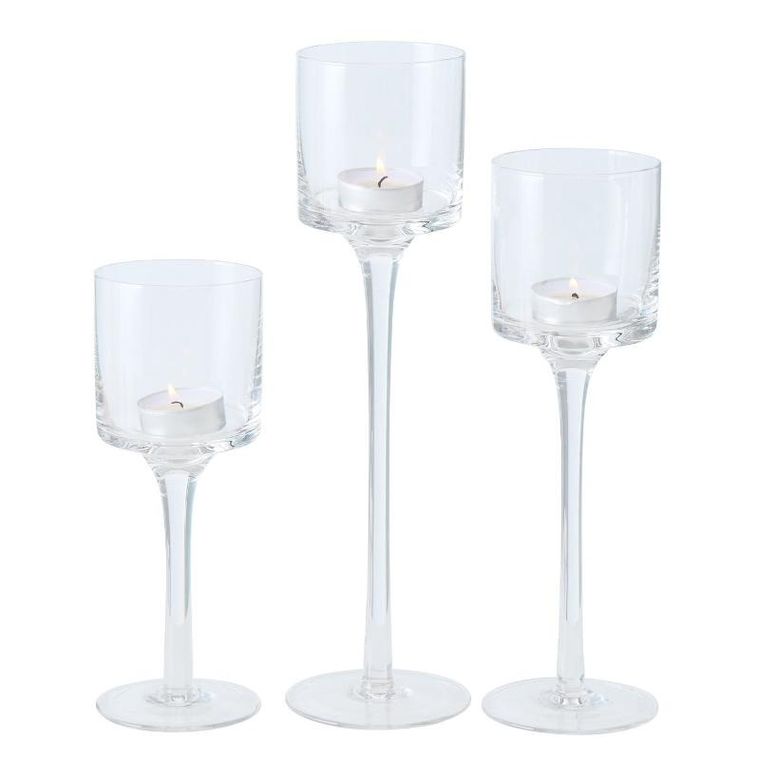 Boltze selected, szklane świeczniki, trzy wysokości, Arosa