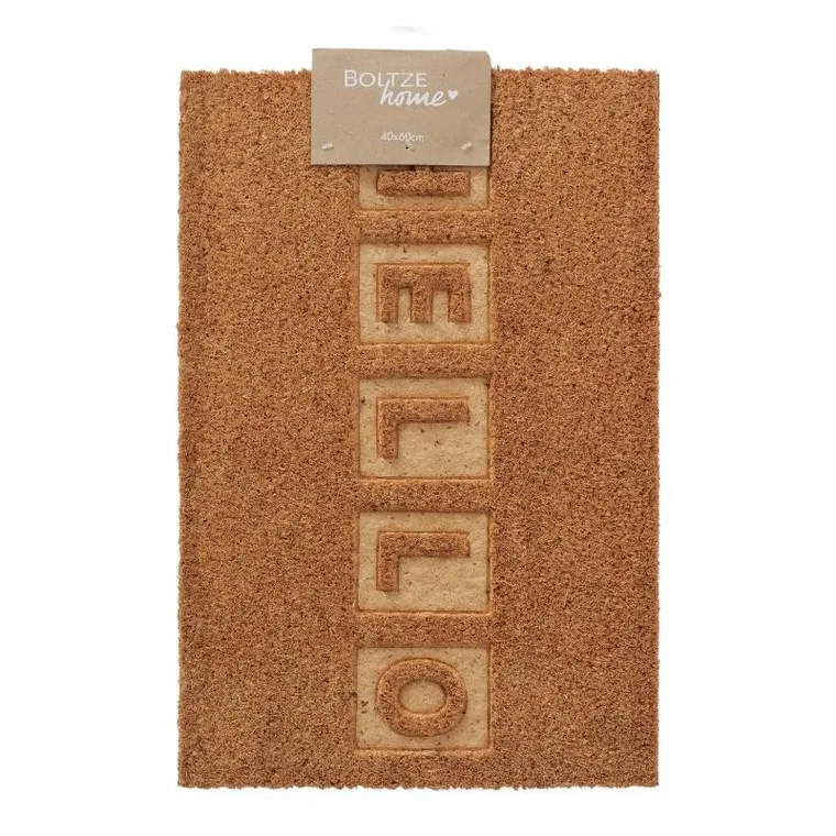 Boltze, wycieraczka z włókna kokosowego, hello, 60-40 cm