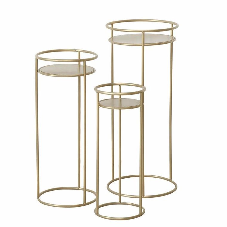 Boltze, zestaw kwietników metalowych, Ricky, 3 sz. 50-70 cm