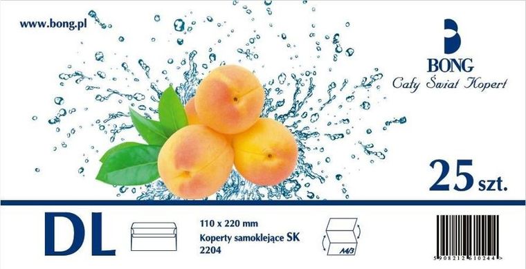 Bong, koperta, samoprzylepna