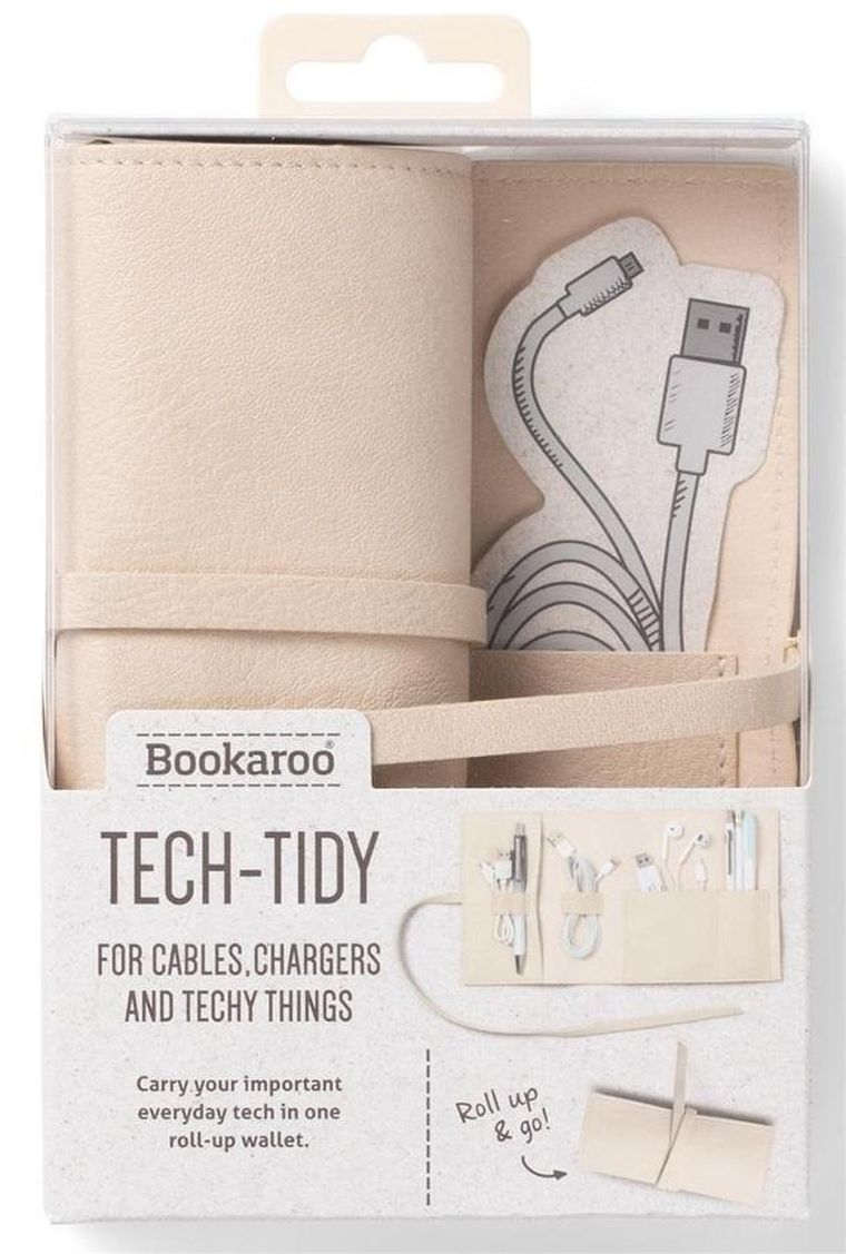 Bookaroo, organizer podróżny na kable i elektronikę, beżowy