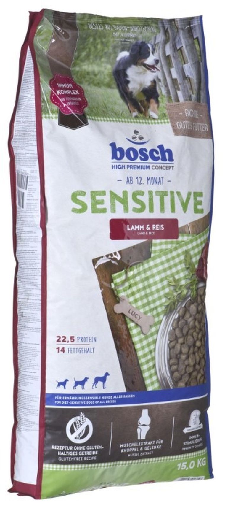 Bosch, karma sucha dla psa, Sensitive, Lamb & Rice, 15 kg