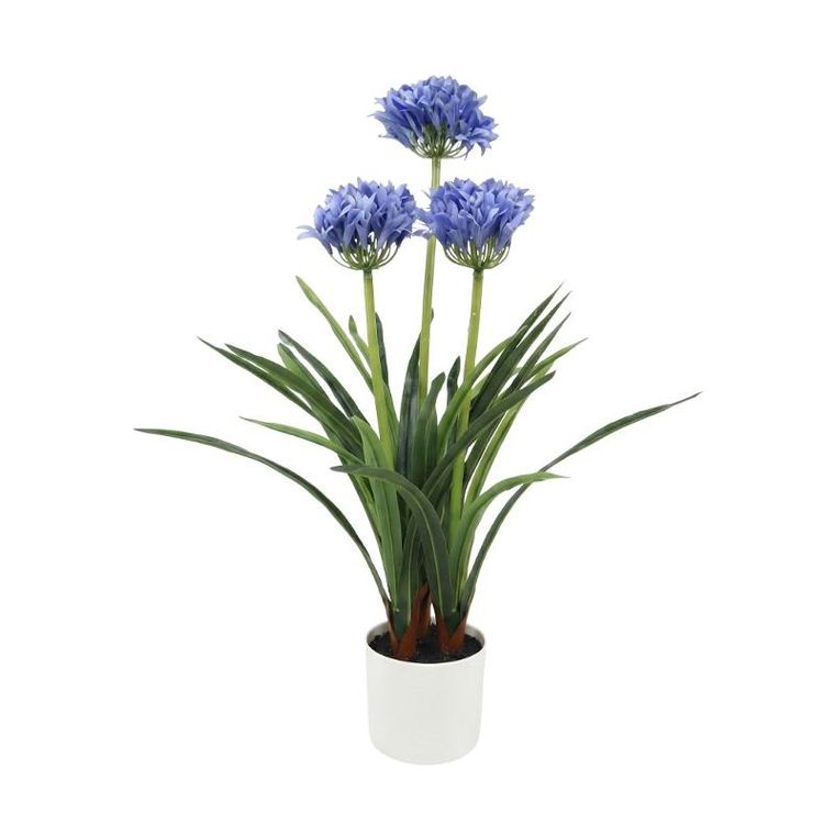 Botanical Decoration, Agapant, sztuczny kwiat w doniczce, 50-80 cm