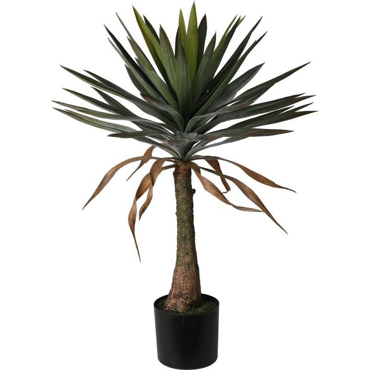 Botanical Decoration, sztuczna juka w doniczce, drzewko, 90 cm