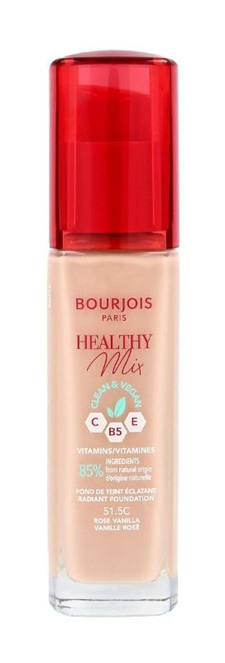 Bourjois, Clean&Vegan, podkład do twarzy, nr 515c, Rose vanilla, 30 ml